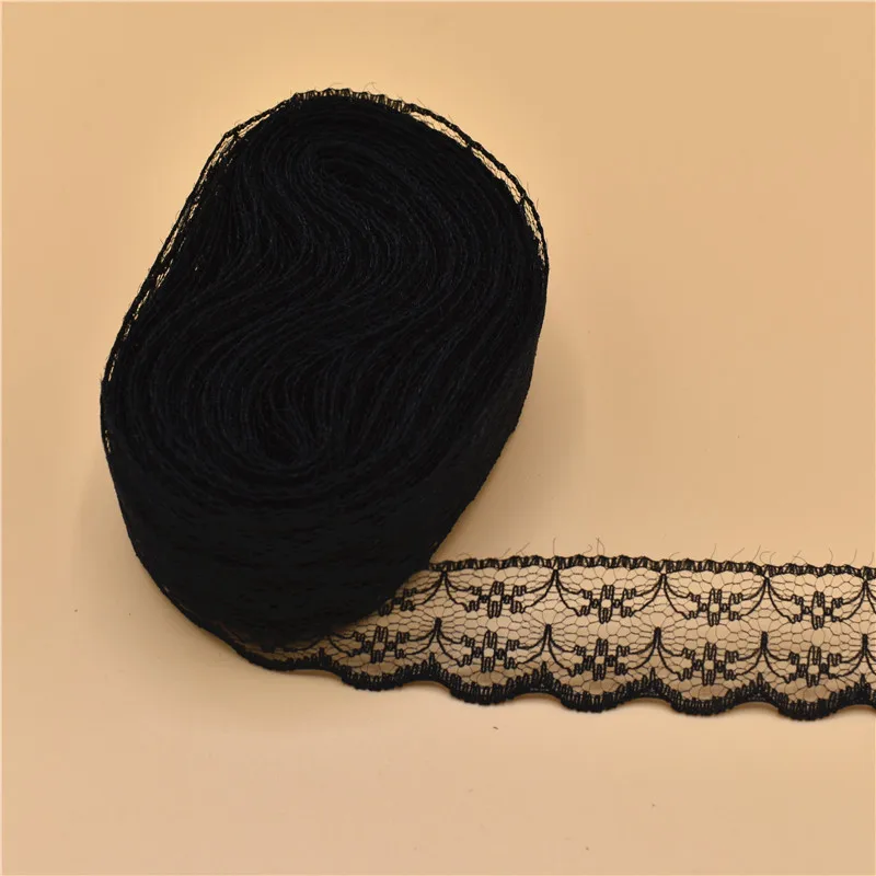 10 ярдов/партия новинка распродажа черная Высококачественная кружевная лента