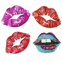 large sequins lips patch applications for sewing clothes diy transfer sticker tshirt accessories fashion girl sticker