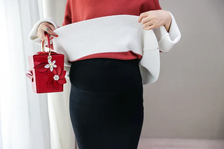 Юбка для беременных модная Высококачественная трикотажная юбка трапециевидная