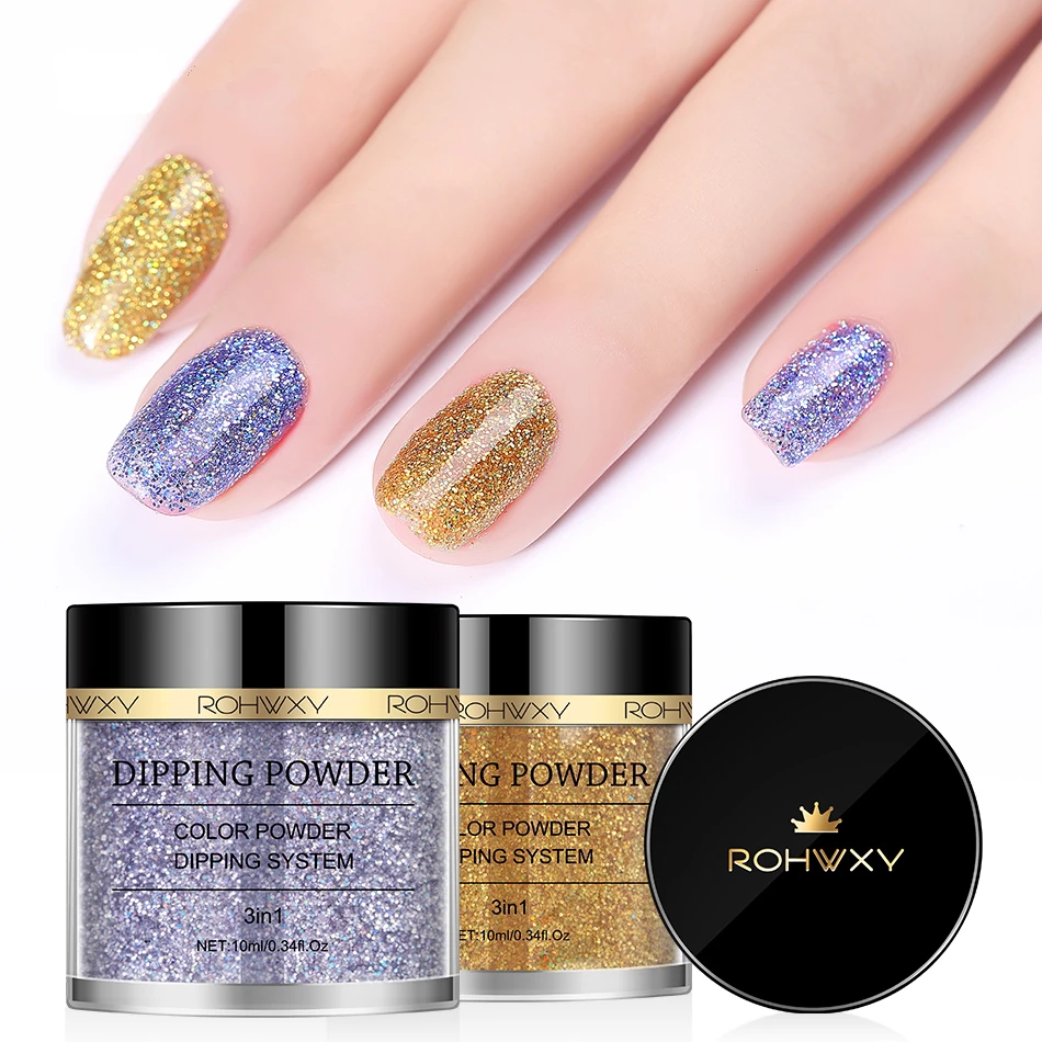 1 коробка голографические Dip порошки для творчества градиентные погружные