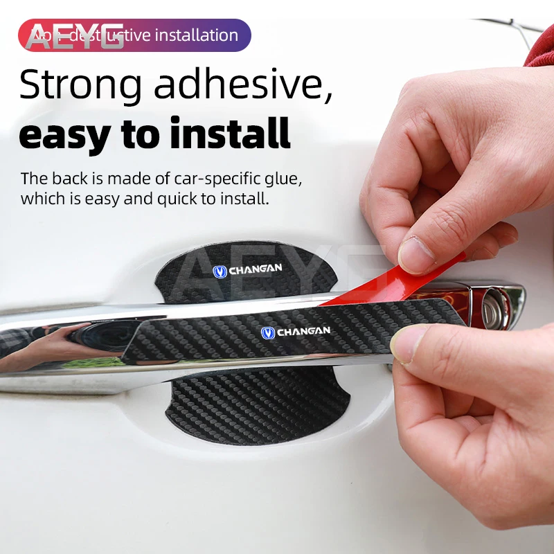 Автомобильная ручка из углеродного волокна стикер против царапин для Changan CS75 CS35