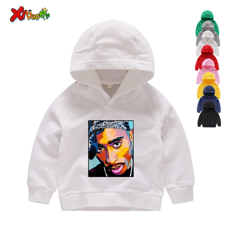 Толстовки с капюшоном; модная детская одежда в стиле хип-хоп; Swag; забавные толстовки и свитшоты; одежда с Тупаком Амару шакуром; Повседневная футболка для мальчиков и девочек