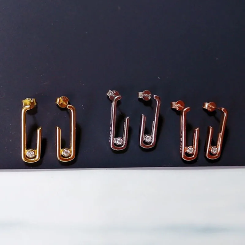 Женские серьги гвоздики из серебра 925 пробы с фианитом|Серьги-гвоздики| |