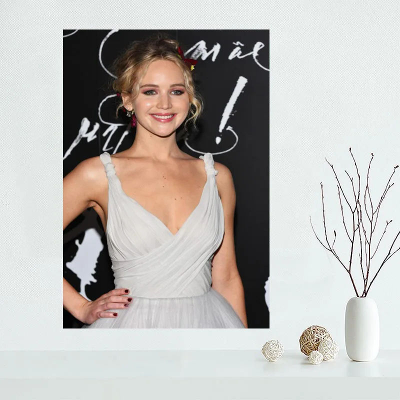 На заказ высокое качество Дженнифер Лоуренс холст картина искусственный плакат