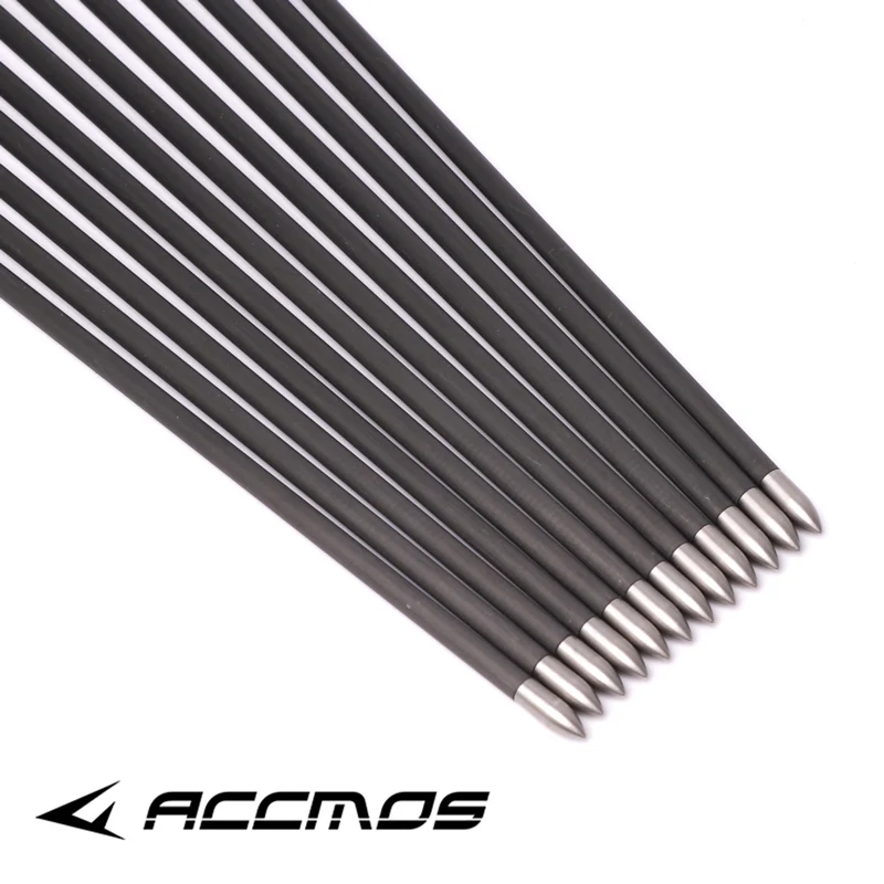 

12ps 31inch ID 4.2mm Pure Carbon Arrow Spine 400 500 600 700 800 900 1000Archery Recurve/Compound Bow Hunting Shooting