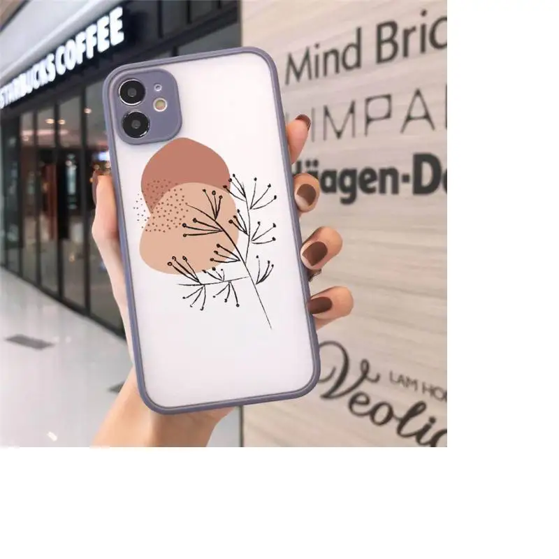 

Art Retro Abstract Geometry Phone Cases matte transparent For iphone 7 8 11 12 plus mini x xs xr pro max luxury brand cover