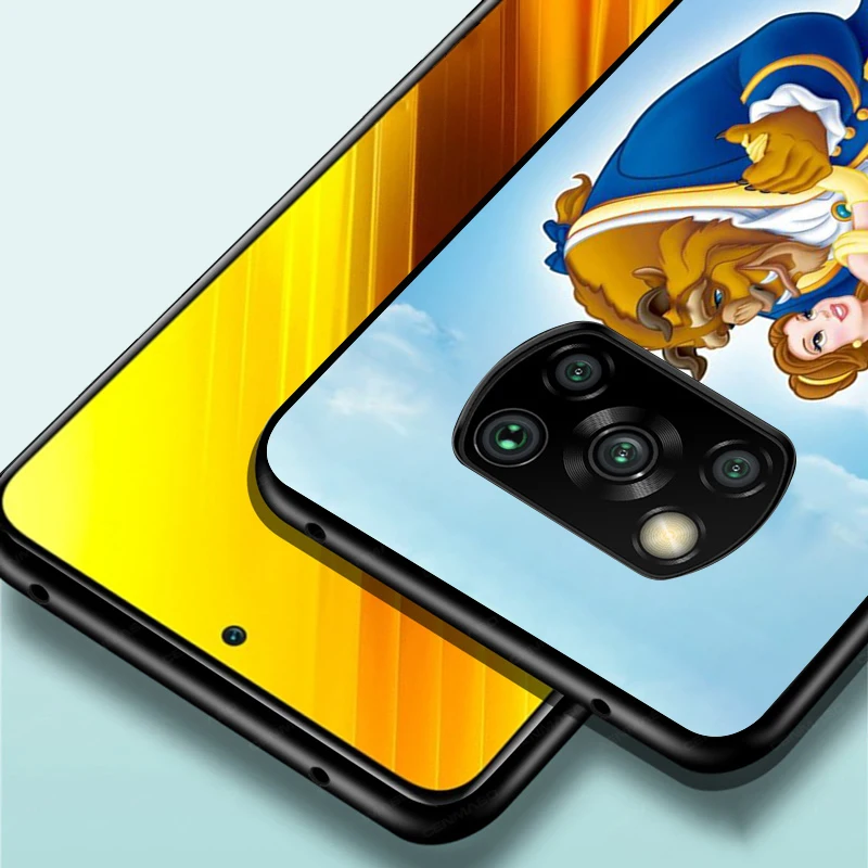

Disney Beauty and the Beast For Xiaomi Poco X3 NFC M3 M2 X2 F3 F2 Pro C3 F1 Mi Play Mix 3 A3 A2 A1 Black Phone Case