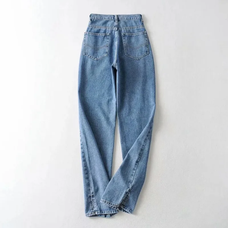 

2021 Spring New Jeans Women's Fashion High Waist Straight Jeans Pants Trousers Women Harajuku Streetwear Boho Pantalon Clothes