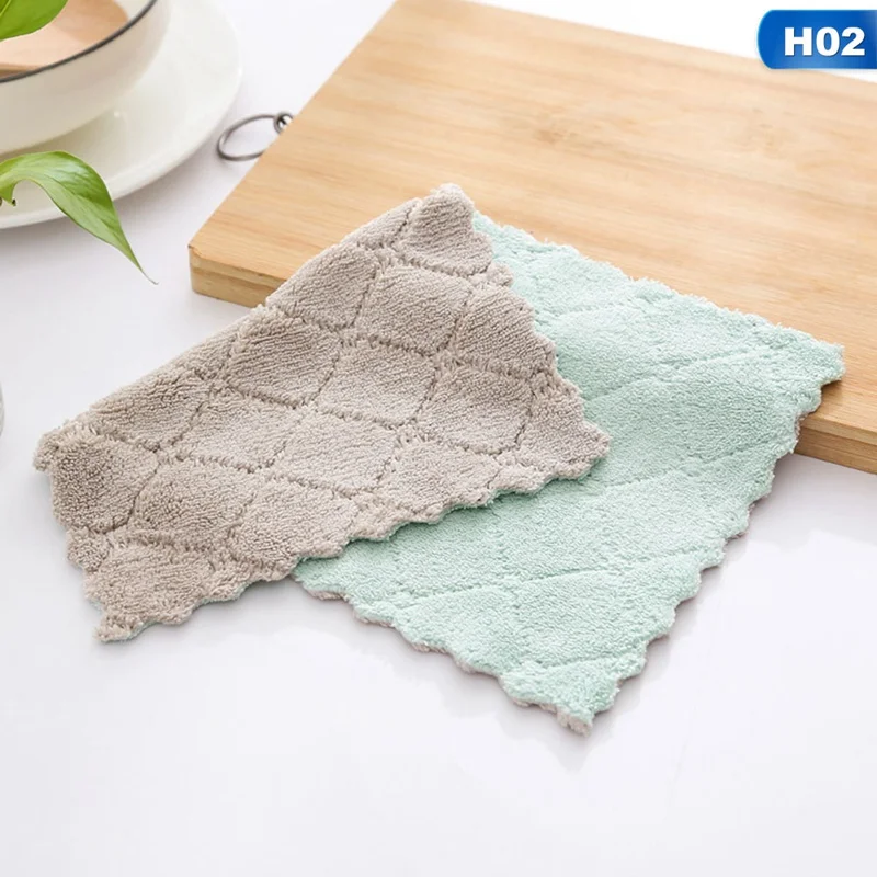 5 шт. полотенце для кухонной посуды двусторонняя салфетка из микрофибры супер