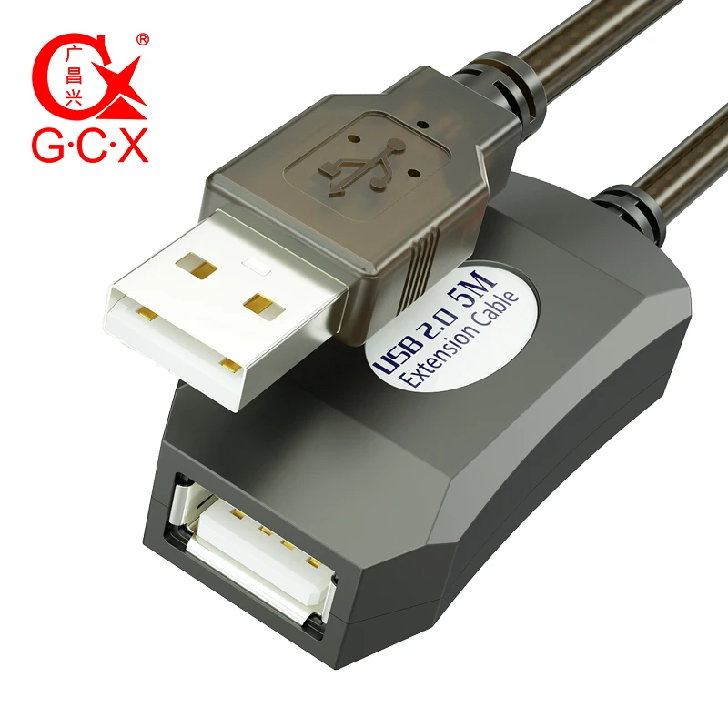 USB 2,0 Мужской и женский кабель для передачи данных Активный ретранслятор USB2.0 УДЛИНИТЕЛЬ шнур с IC усилитель USB удлинитель 10 м 5 м 15 м 20 м