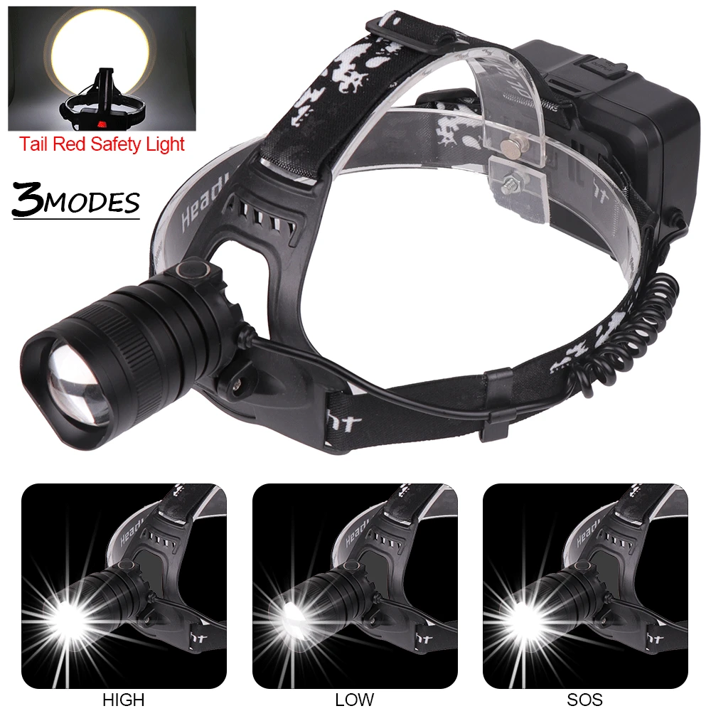 8000лм светодиодный налобный фонарь xhp70.2 самый мощный светильник usb Zoom xhp70 xhp50