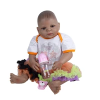 clearance hand painted 23 inch full silicone body reborn baby dolls toddler doll baby lifelike for kids birthday gifts toys