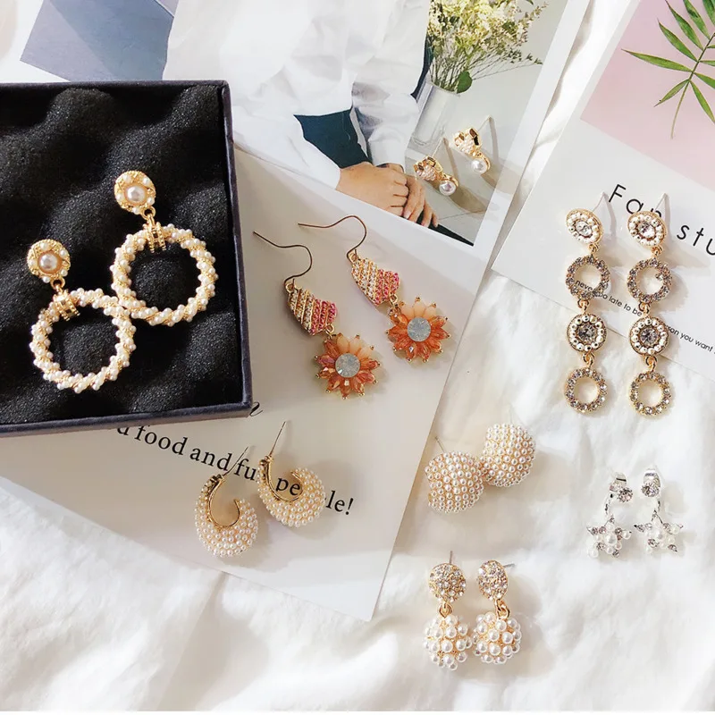 SP&ampCITY корейские интеллектуальные жемчужные сережки для женщин серьги-гвоздики с