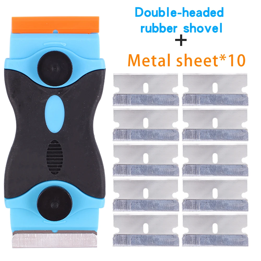 

Скребок для удаления клея LUXIANZI, 20 шт., лезвия для очистки стекла, автомобиля, пленки, наклейки, экрана телефона, УФ-клея, пластиковая бритва