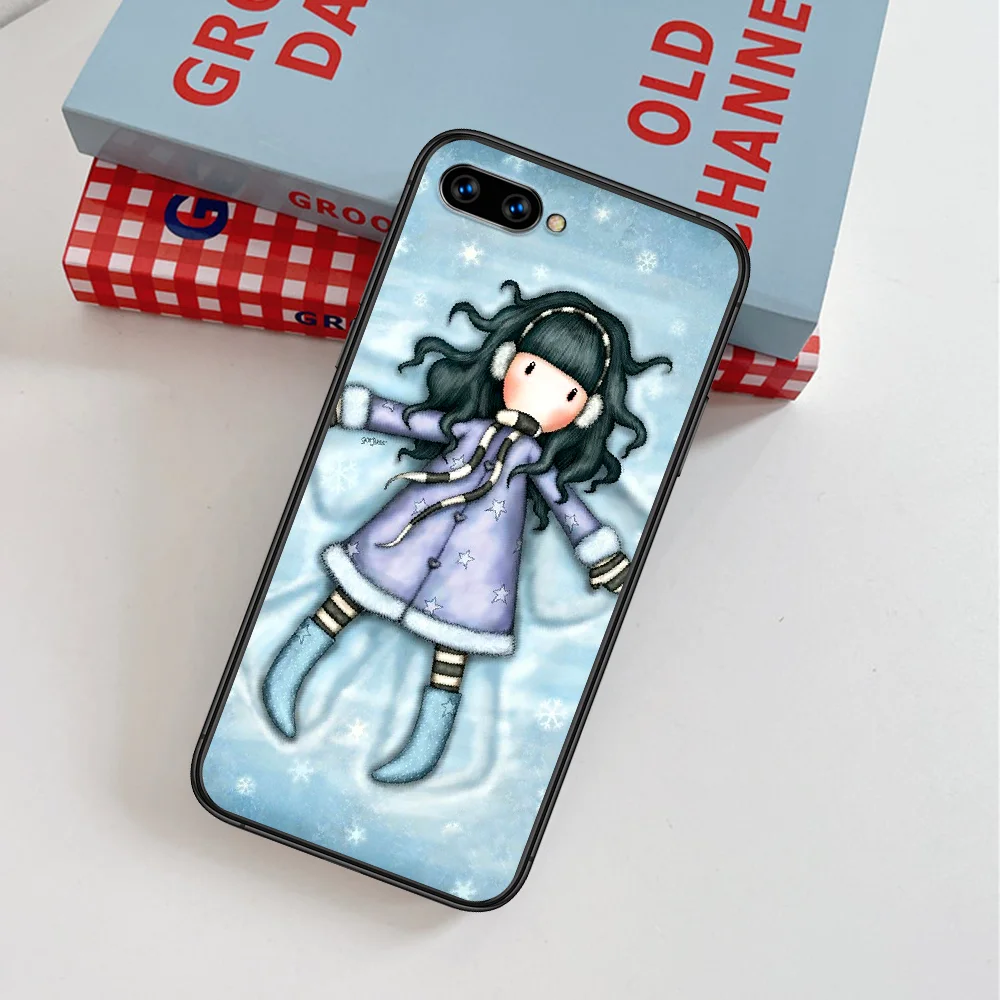 

Santoro Gorjuss Cute Cartoon Girl Phone Case For Huawei Honor 6A 7A 7C 8 8A 8X 9 9X 10 10i 20 Lite Pro Play black Funda Silicone