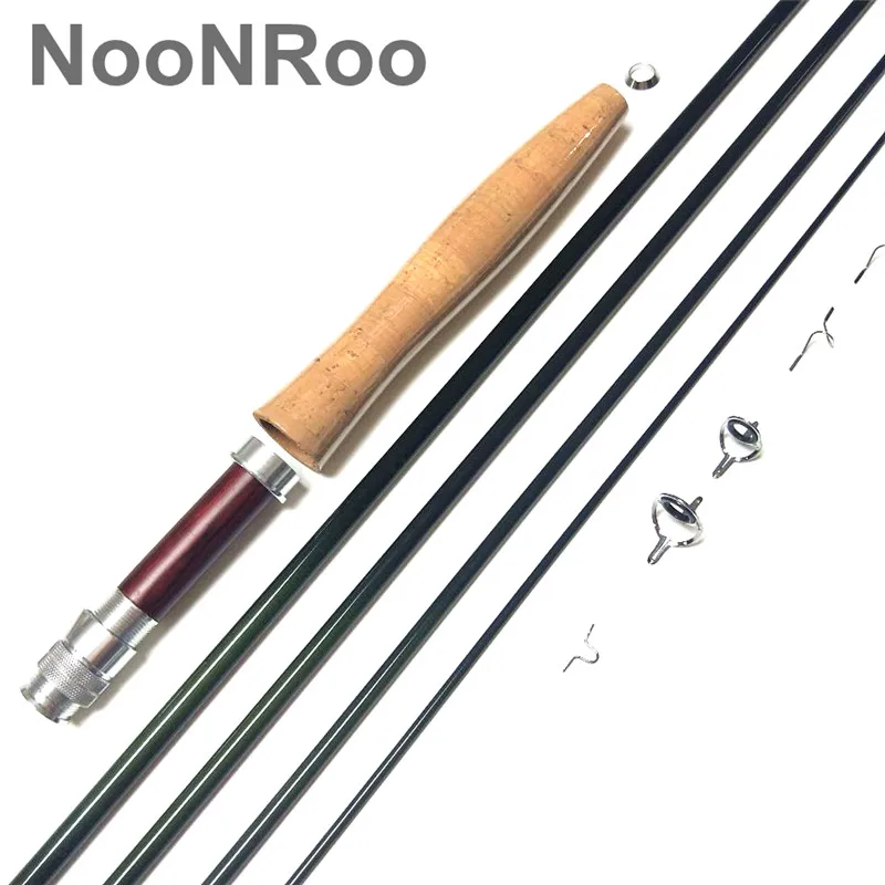 NooNRoo IM8  9ft 3/4 & 5/6wt Fly Rod DIY Cambo Kit  Very Good fasAction fly blank with A Grade Cork Grip Fly fishing rod combo