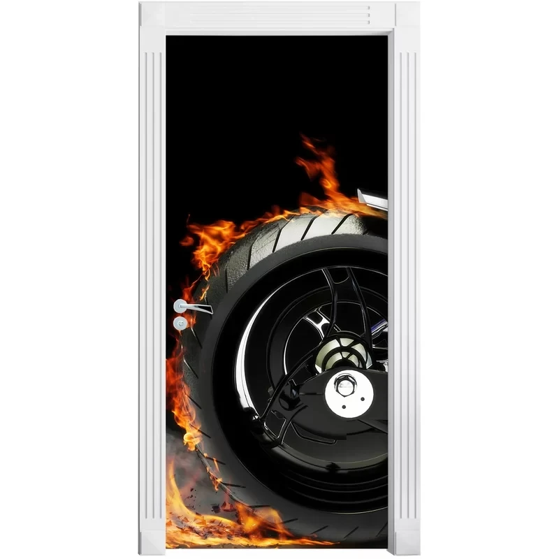 

Наклейка на дверь мотоциклетная, самоклеящаяся, из черной бумаги