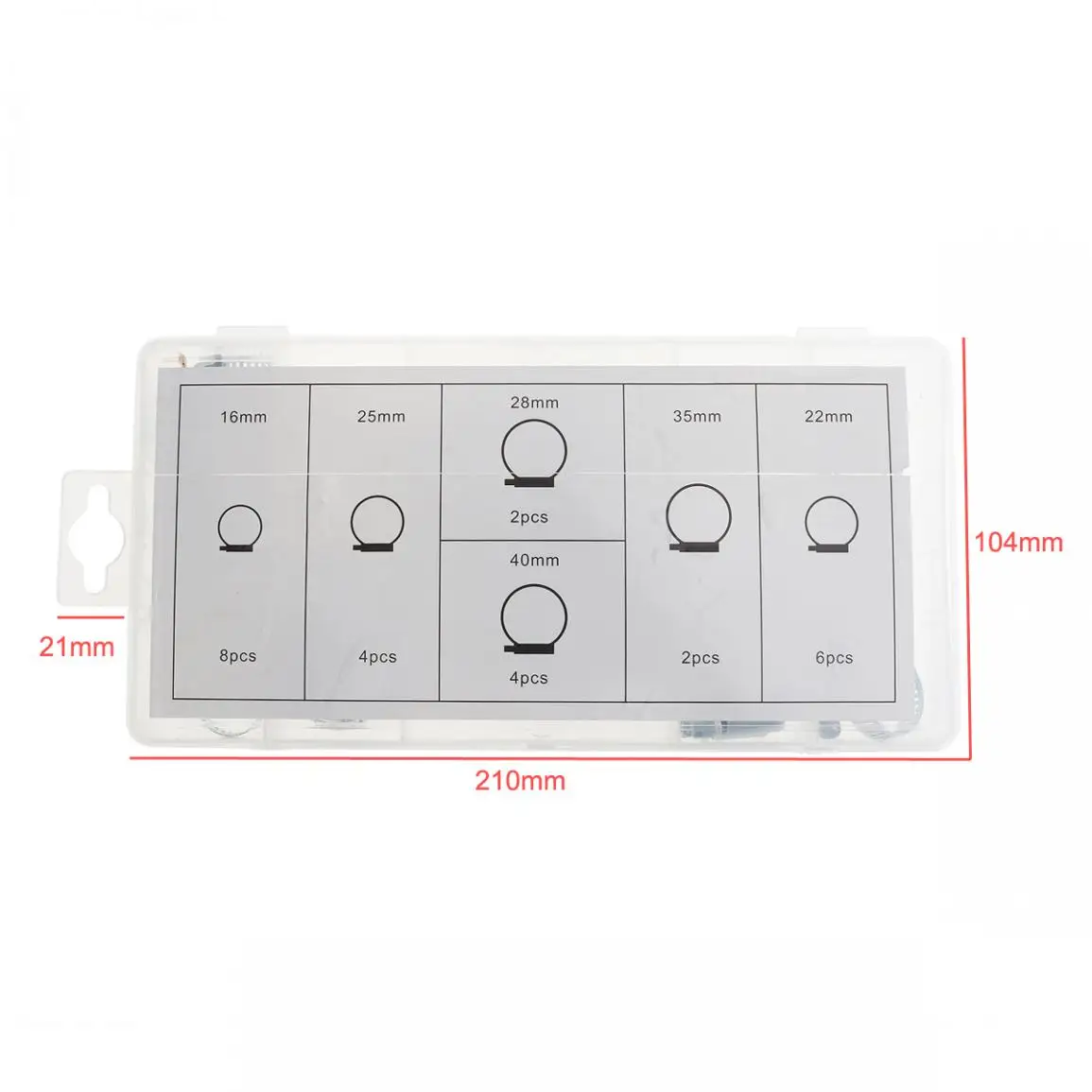 26 шт. мини чугунный материал хомуты для шланга зажимы труб с пластиковой коробкой