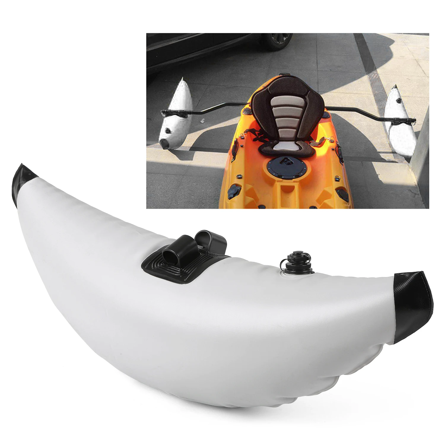 

Kayak PVC Inflatable Outrigger Float with Sidekick Arms Rod Kayak Boat Fishing Standing Float Stabilizer System Kit