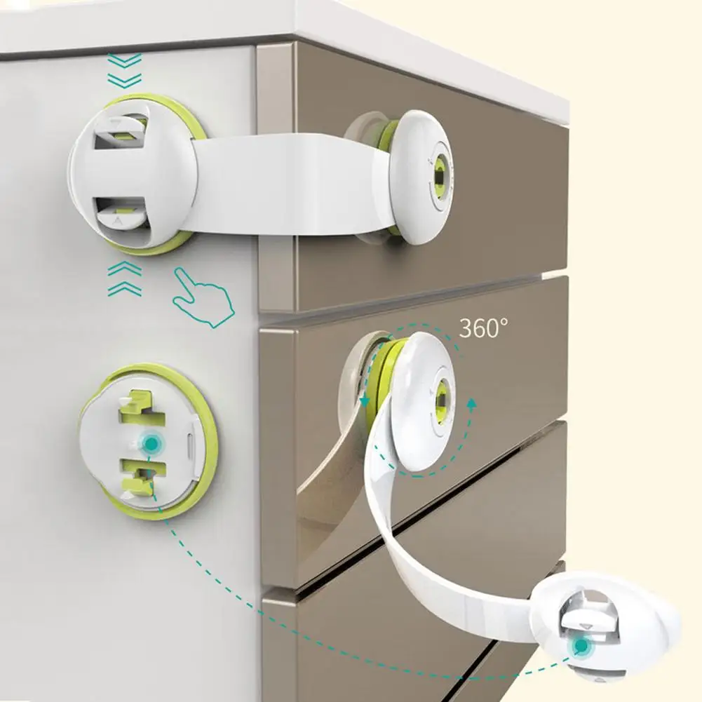 Cerradura de seguridad para beb&eacute;s, pestillos de seguridad para ni&ntilde;os, cajones, armarios, producto a prueba de ni&ntilde;os, pestillo de pl&aacute;stico-0