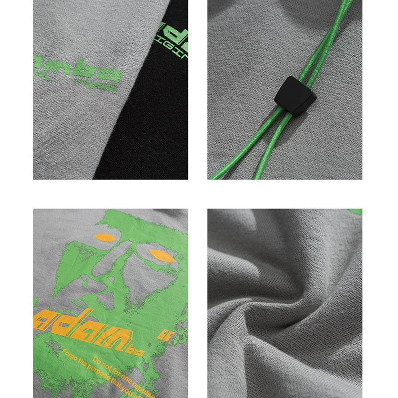 

11 BYBB'S DARK Harajuku Oversize Hoodies Sweatshirt Streetwear Fashion Print Autumn Loose Sweatshirts Hooded Pullover Tops BB104