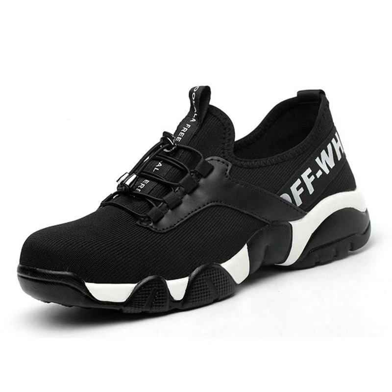 Летняя защитная обувь Мужские рабочие ботинки со стальным носком Дышащие