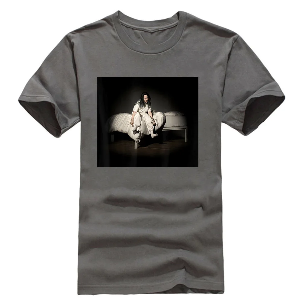 Темно-серый Черная футболка Billie Eilish Sweet Dreams S 3Xl Подарочная футболка на день рождения - Цвет: Темно-серый