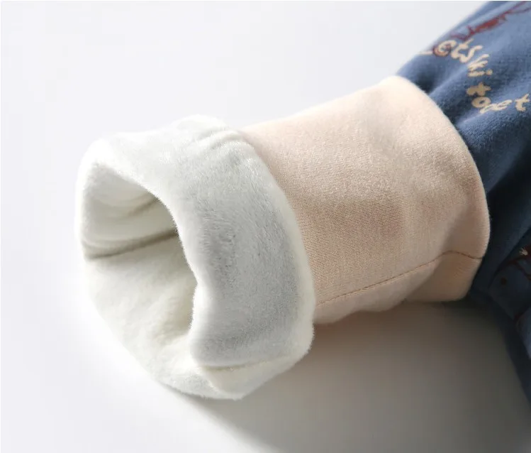 

80-120cm height new 2020 autumn winter print thicken warm fleece inside boys sweater kids autumn winter sweater