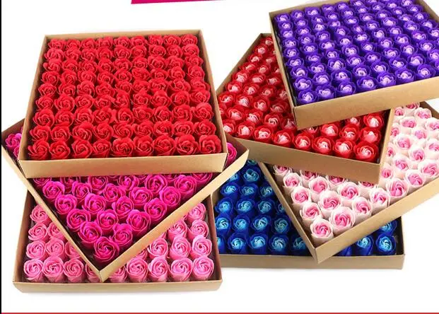 

Scented Bath Soap Rose Soap Flower Petal For Wedding Favors and Gift Valentine's Day Decorative Flowers & Wreaths 81 Pcs / Set