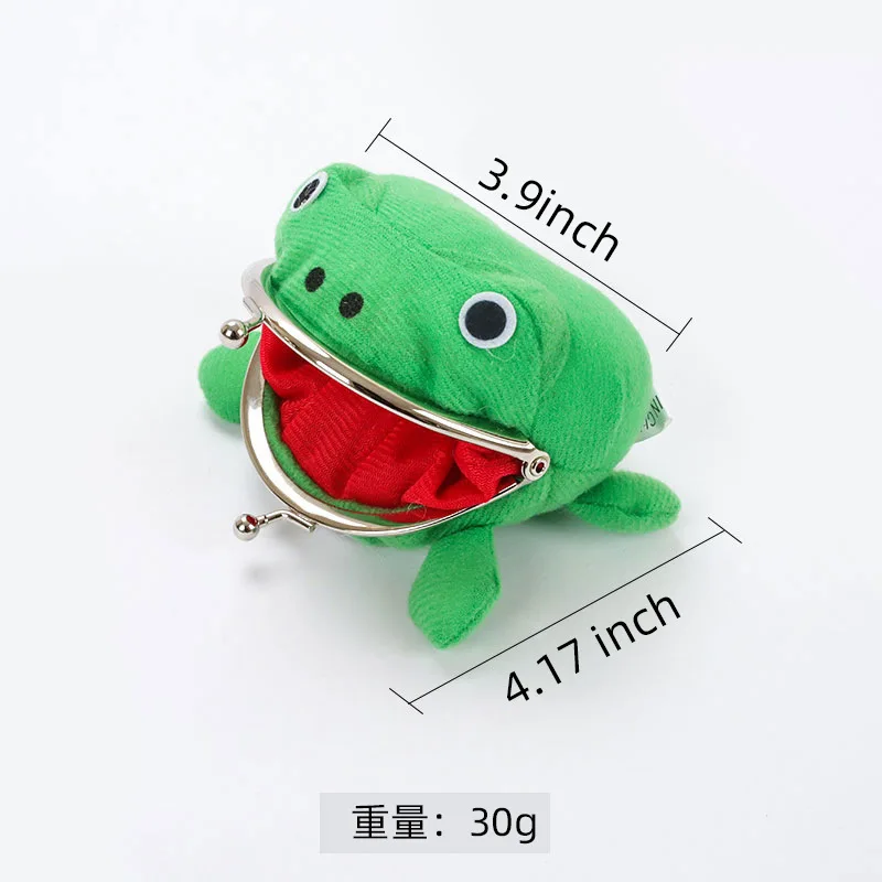 Cute Frog Coin Purses Children's Wallet Pouch Cartoon Shape Fluff Clutch Animal Purse Holder Adult Kids Girls Gift | Багаж и сумки