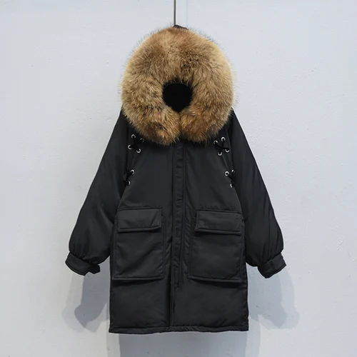 Женская куртка на белом утином пуху зимнее пальто с капюшоном Женские куртки в