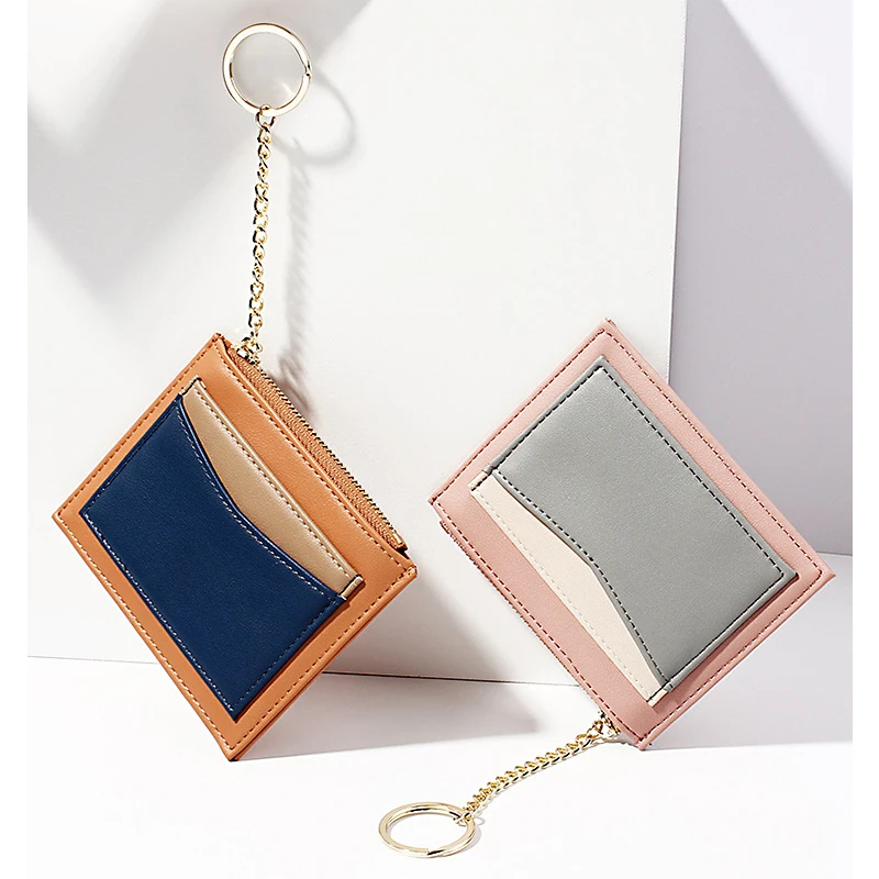 Женская Корейская версия мозаичного милого студенческого бумажника с