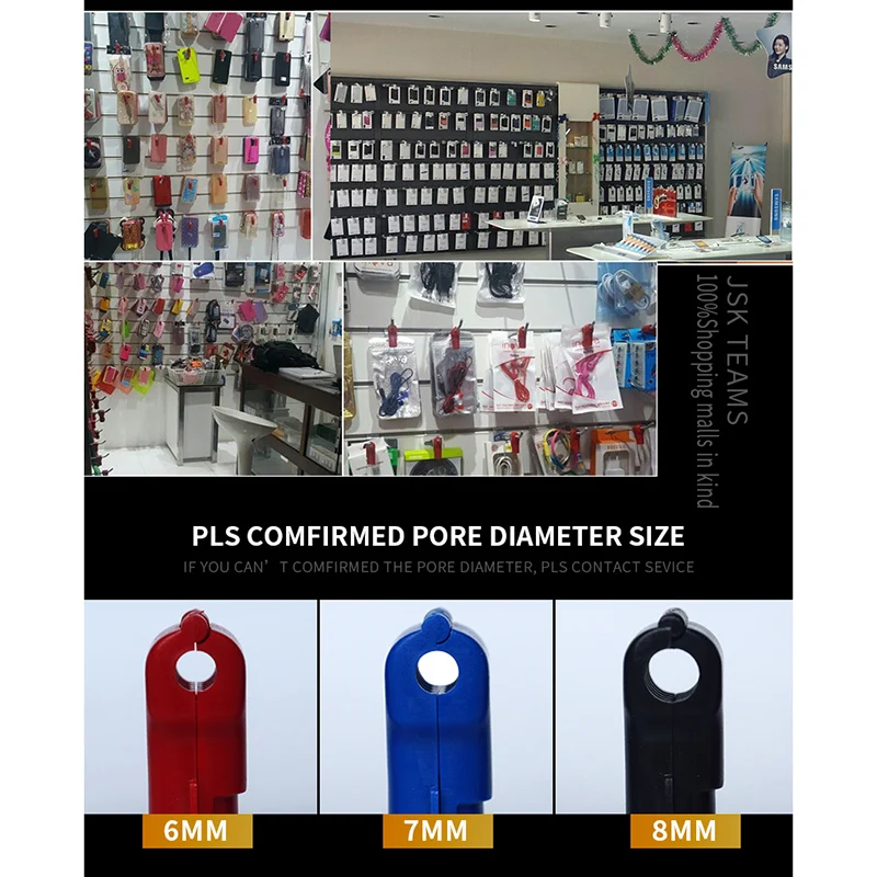 100pcs EAS Security Euroslot hook stop lock anti theft Euro tags of retail for Magnetic Lockpick for various Retail - купить по