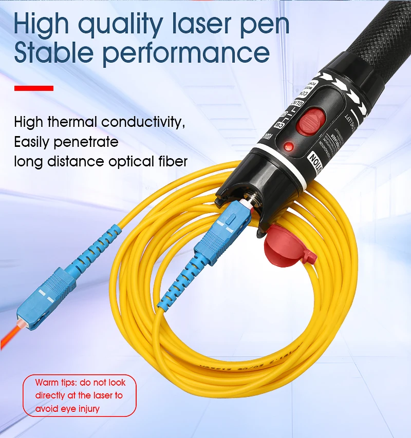 Preferential price Laser 50MW/30MW/20MW/10MW/5KM Visual Fault Locator Fiber Optic Cable Tester 10-50Km Range VFL AUA-30 |