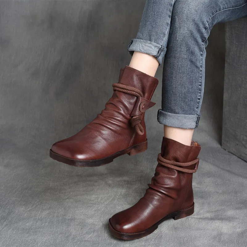 

New Women Boots Winter Round Platform Shoes Rubber Style Chunky Boots Female Women Shoes Design Casual Woman Shoes