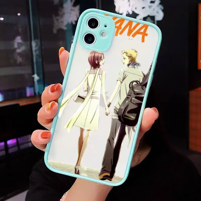 

Oosaki Nana anime cartoon movie Phone Case Matte Transparent for iPhone 7 8 11 12 s mini pro X XS XR MAX Plus cover funda