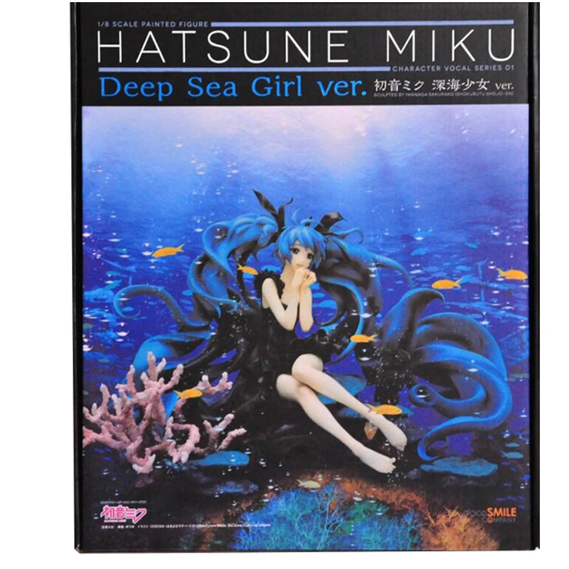 

Original GSC VOCALOID 16CM Kawaii Anime Doll Hatsune Miku Deep Sea Girl PVC Action Figure Collection Model Kids Toys For Boys