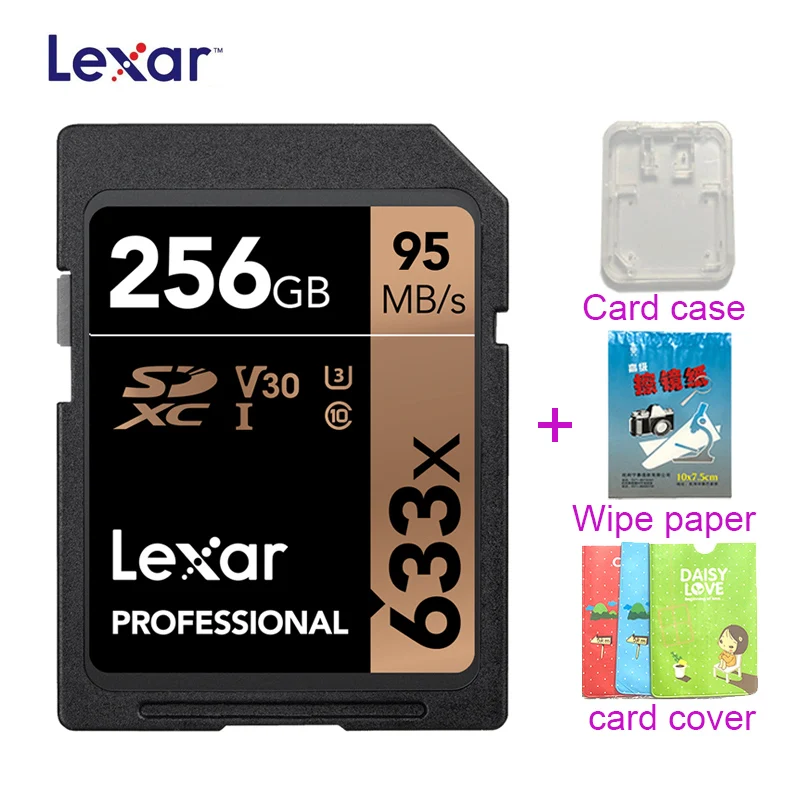 633x SDXC Lexar SD карты UHS-I SD карты 512 ГБ 256 3D 4K видео высокой Скорость Ёмкость SDHC 95 МБ/с. слот для карт памяти для Камера
