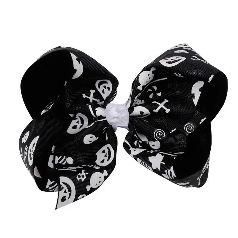 

2020 Halloween 6inch hair bows girls hair clips Cartoon bowknot kids hair barrettes cute baby BB clips baby accessories