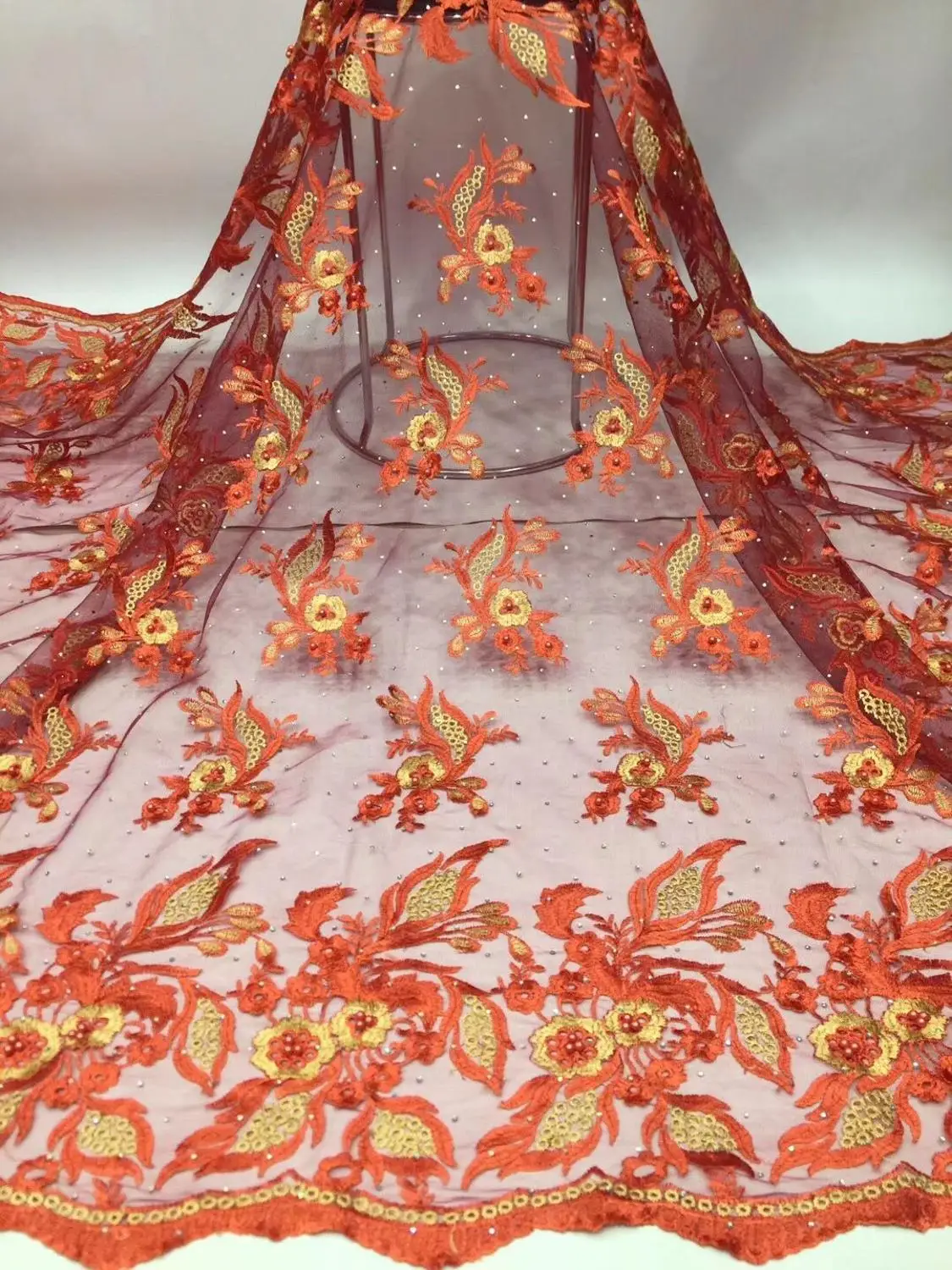 Кружевная ткань Fushia розовая белая черная зеленая новая африканская золотая