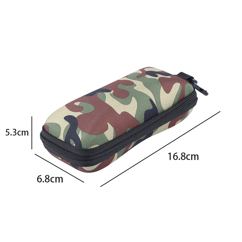 Camouflage color Модная Портативная уличная коробка для очков против давления, унисекс, чехол для солнцезащитных очков, камуфляжная защита для хранения, контейнер на молнии - Цвет: Camouflage color