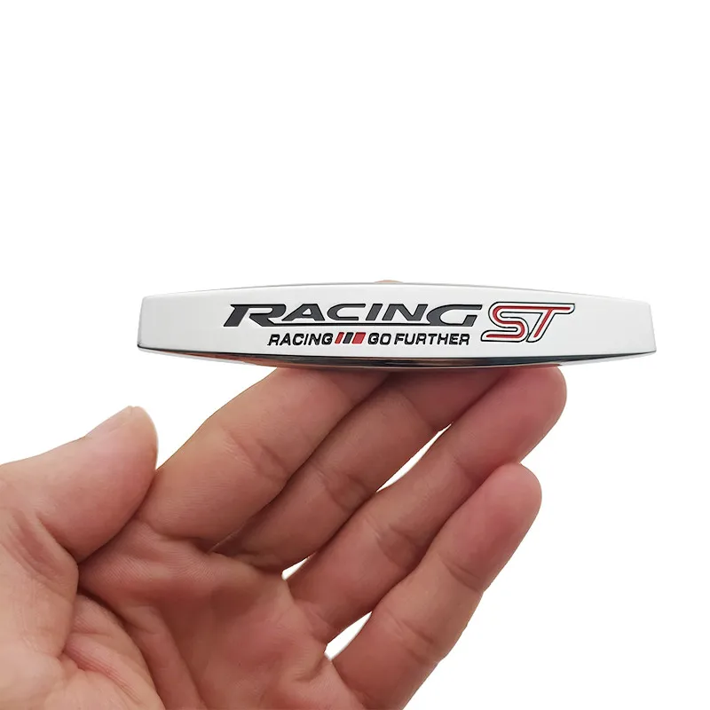 

3D Metal Badge Rear ST RACING Emblem Tail sticker For Ford Focus Fiesta Ecosport Mondeo Ranger Kuga Accessories Car Styling