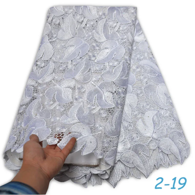 Новейший дизайн нигерийская Водорастворимая кружевная ткань африканская