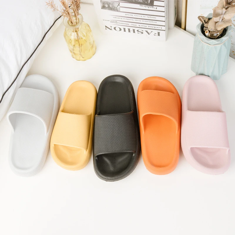 

EVA Lightweight Home Slippers Women Bathroom Slippers Couple Thick-soled Comfortable Flip-Flop Soft Non-slip Sole