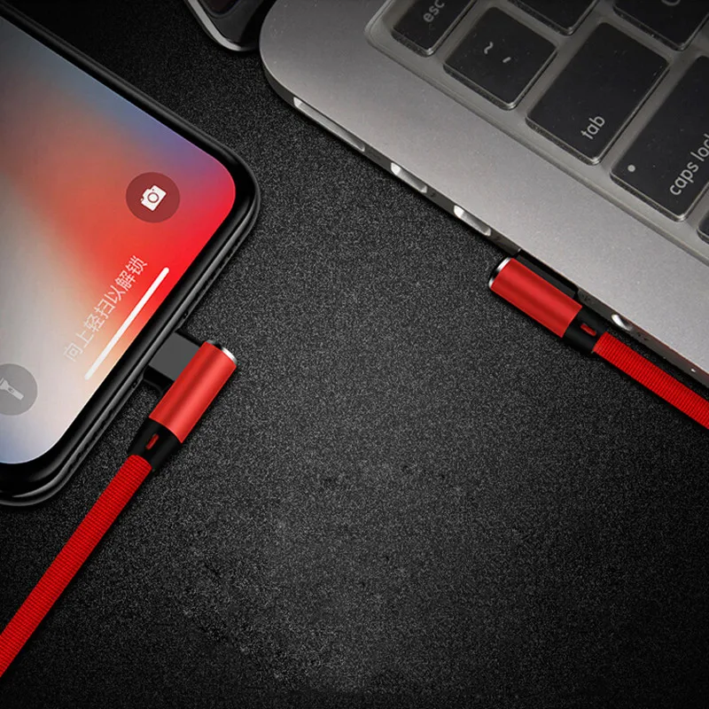 OXEN 1 м 2.4A Micro USB кабель для Xiaomi/huawei/samsung Android телефон Быстрая зарядка шнур данных 90 градусов локоть Плетеный USB кабель