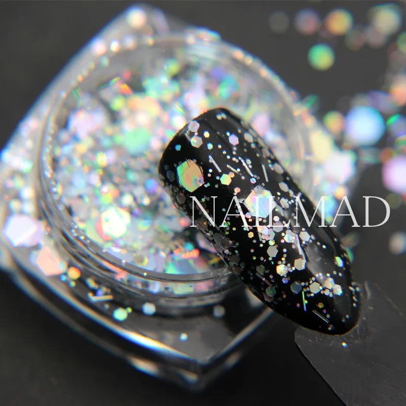 3 мл/коробка для дизайна ногтей блестки смешанные шестиугольные Акриловые