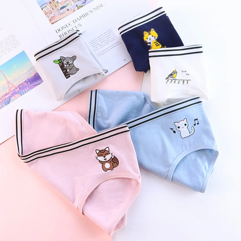 Cartoon Animals Panties Women Underwear New Fashion Cotton Gril Briefs Lovely Underwear Shorts Underpant Girls Cute Panty