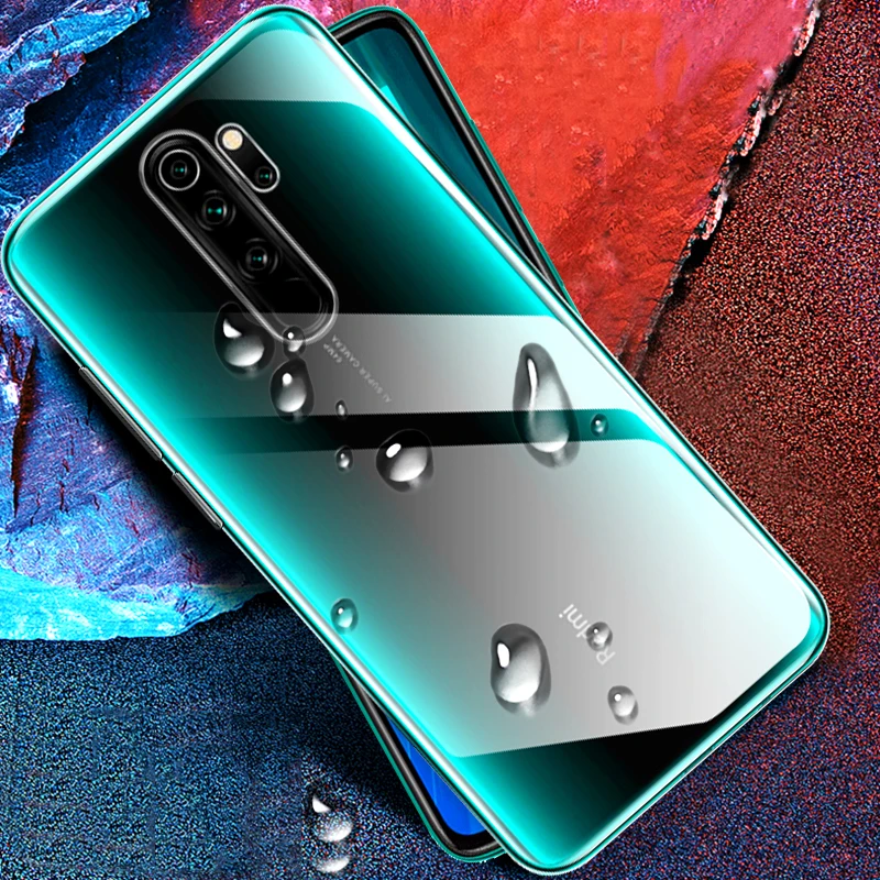 Чехол MAKAVO для Xiaomi Redmi Note 8 Pro прозрачный мягкий чехол из ТПУ с кристаллами 8T Skin -