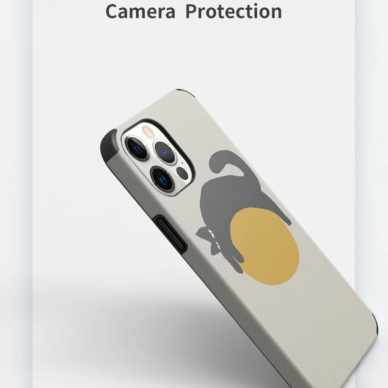 

European and American hand-painted kitten art for Apple iPhone 12 case Case for Apple iPhone 11