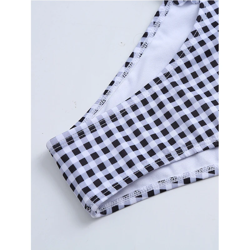 В-X в стиле ретро Одежда клетку комплект бикини 2020 сексуальный купальник женский